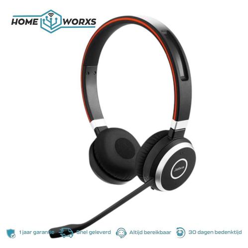 ACTIE!! Jabra Evolve 65 Headset draadloos bluethooth, Computers en Software, Headsets, Gaming headset, Inklapbare microfoon, Mute-functie