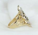 Statement ring - 14 karaat Geel goud - 2.41ct. tw. Saffier -, Sieraden, Tassen en Uiterlijk, Antieke sieraden