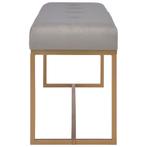 Bankje 120 cm fluweel grijs (Interieur, Voor in Huis)