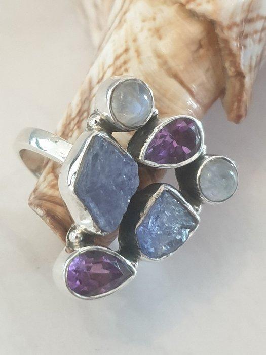 Zonder Minimumprijs - Ring met amulet Zilver, Ruwe, Sieraden, Tassen en Uiterlijk, Antieke sieraden