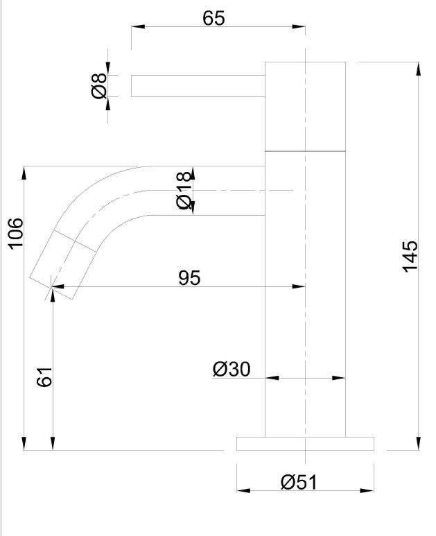 Toiletkraan D-138, Doe-het-zelf en Verbouw, Sanitair, Ophalen of Verzenden
