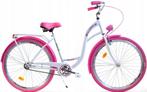 Stoere meisjesfiets 26 inch - Wit met roze accenten en sp..., 26 inch of meer, Dallas Bike, Nieuw, Ophalen of Verzenden