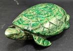 amazoniet Handgesneden schildpad - Hoogte: 148 mm - Breedte: