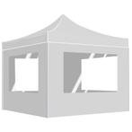 vidaXL Partytent inklapbaar met wanden 3x3 m aluminium wit, Tuin en Terras, Verzenden, Nieuw, Partytent
