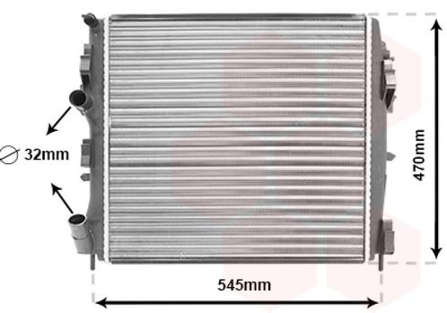 RADIATOR VOOR NISSAN KUBISTAR 2003-2008 8200072712, Auto-onderdelen, Airco en Verwarming, Nieuw, Ophalen of Verzenden