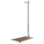 vidaXL Buitendouche met bruine basis 220 cm roestvrij staal, Verzenden, Nieuw