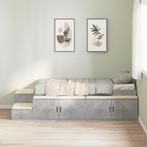 vidaXL Opbergbed Betonnen Grijs 80x200 cm, Huis en Inrichting, Slaapkamer | Bedden, Eenpersoons, Verzenden, Nieuw, 80 cm