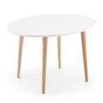*WOONWINKEL* Kave Home Oqui Witte Eettafel Uitschuifbaar 120, Huis en Inrichting, Tafels | Eettafels, Verzenden, Nieuw