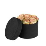 Bloemendoos hoedendoos karton ø14xh10cm zwart schattig, Ophalen of Verzenden, Nieuw