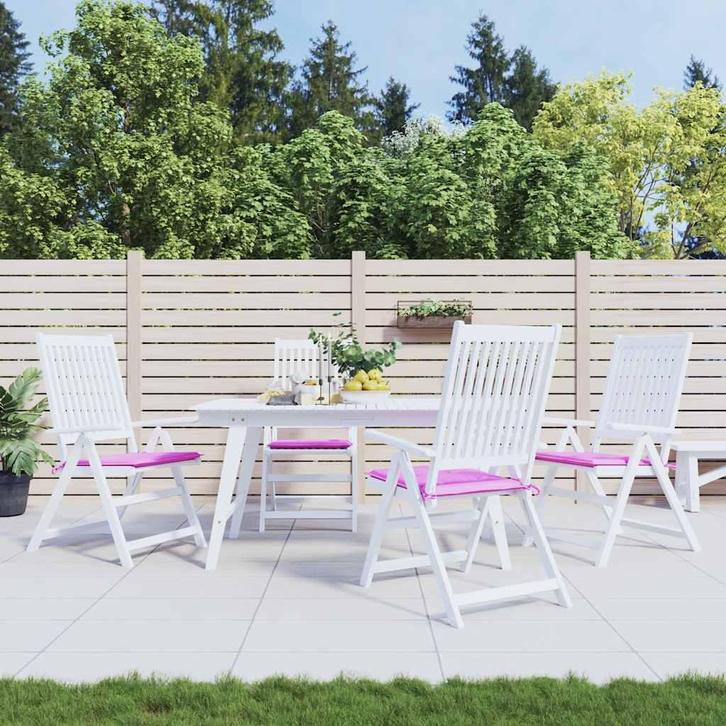 vidaXL Tuinstoelkussens 4 st 40x40x4 cm stof roze, Huis en Inrichting, Woonaccessoires | Kussens, Roze, Nieuw, Verzenden