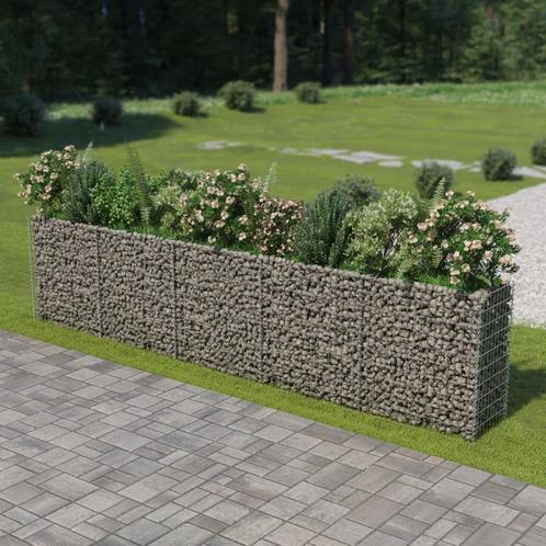 vidaXL Gabion plantenbak verhoogd 450x50x100 cm, Tuin en Terras, Bloembakken en Plantenbakken, 100 cm of meer, Nieuw, Metaal, 60 cm of meer