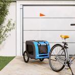 vidaXL Hondenfietstrailer oxford stof en ijzer blauw en, Dieren en Toebehoren, Verzenden, Nieuw