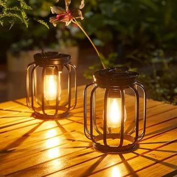 Solar LED Tuinlantaarn – Hangende Waterdichte Retro Lamp beschikbaar voor biedingen