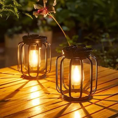 Solar LED Tuinlantaarn – Hangende Waterdichte Retro Lamp, Tuin en Terras, Buitenverlichting, Nieuw, Verzenden