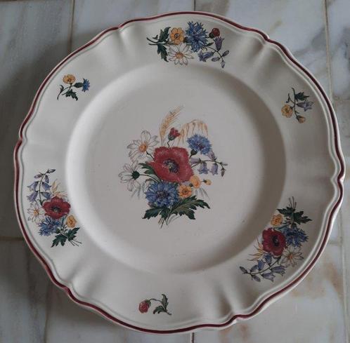 Sarreguemines pannenkoek (pizza) servies - Tafelservies (7), Antiek en Kunst, Antiek | Meubels | Tafels