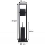 Toiletrolhouder Borstel Staal Modern | Premium | OP=OP, Ophalen of Verzenden, Nieuw, Zwart, Overige typen