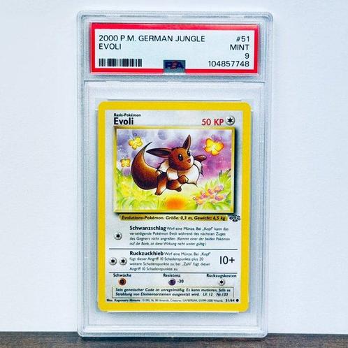 Pokémon Graded card - Evoli / Eevee - German Jungle #51 -, Hobby en Vrije tijd, Verzamelkaartspellen | Pokémon