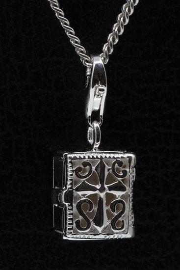 Zilveren Bijbel te openen 3 hanger en/of bedel, Sieraden, Tassen en Uiterlijk, Bedels, Verzenden