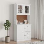 vidaXL buffetkast ALTA 77x35x165 cm massief grenenhout wit, Verzenden, Nieuw, 50 tot 100 cm, Minder dan 100 cm