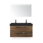 Seville Badmeubelset 100 cm - Tabacco - Wastafel Lucca 2, Huis en Inrichting, Ophalen of Verzenden, Nieuw