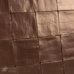 Brons kleurige handvorm tegels 13x13 cm