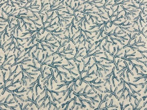 Blauwe Koraal, Adem van de Zee - Meubelstof - 2.5 m - 2.8, Antiek en Kunst, Antiek | Kleden en Textiel