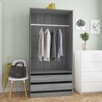 vidaXL Kledingkast 100x50x200 cm bewerkt hout grijs sonoma, Huis en Inrichting, Kasten | Kledingkasten, Verzenden, Nieuw
