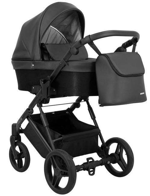 Kunert Lazzio Black Eco-Leather 2-in-1 Kinderwagen, Kinderen en Baby's, Kinderwagens en Combinaties, Nieuw, Verzenden