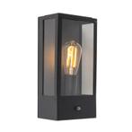Buiten wandlamp zwart met schemersensor - Rotterdam, Tuin en Terras, Nieuw, Overige materialen, 50 tot 250 watt