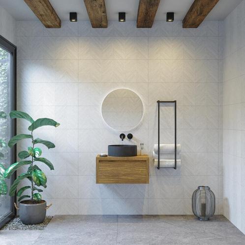 Badkamermeubelset Gliss Ares 60 cm Met Waskom Castle Brown, Doe-het-zelf en Verbouw, Sanitair, Bad, Nieuw, Ophalen of Verzenden