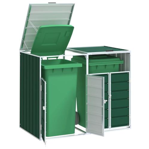Containerberging voor 2 containers 144x81x113 cm staal groen, Huis en Inrichting, Overige Huis en Inrichting, Nieuw, Verzenden