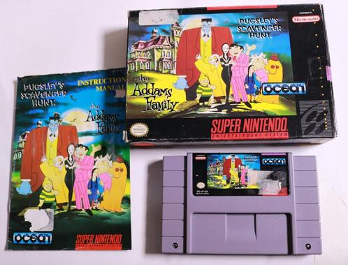 SNES - Addams Family Pugsleys Scavenger Hunt - USA - Box..., Spelcomputers en Games, Games | Nintendo Super NES, Ophalen of Verzenden