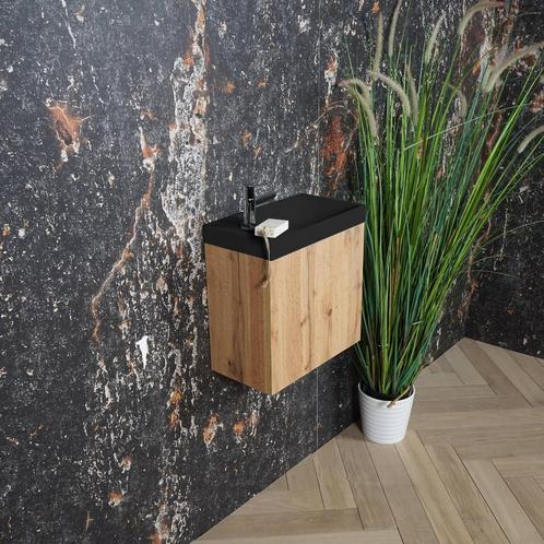 ACTIE BWS Fonteinmeubel | Paris | 40cm | Fontein Mat Zwart |, Doe-het-zelf en Verbouw, Sanitair, Bad, Nieuw, Ophalen of Verzenden