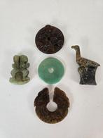 Hanger - Barnsteen, Jade en Avonturijn - China (Zonder, Antiek en Kunst