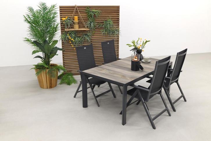 Hartman Napoli/Kings tuinset antraciet - 180x100 cm., Tuin en Terras, Tuinsets en Loungesets, Tuinset, Nieuw, Overige materialen