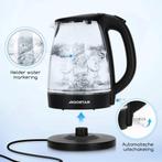 Aigostar Glazen Waterkoker - LED - 1,7L - 2200W - Zwart, Verzenden, Nieuw