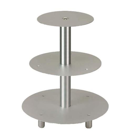 Taartstandaard Aluminium New York 3 etages, Hobby en Vrije tijd, Taarten en Cupcakes maken, Nieuw, Verzenden