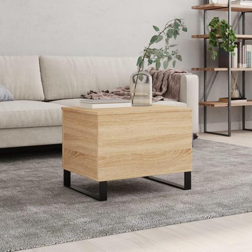 vidaXL Salontafel 60x44,5x45 cm bewerkt hout sonoma, Huis en Inrichting, Tafels | Salontafels, 50 tot 100 cm, Nieuw, Overige houtsoorten