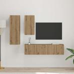 vidaXL Tv-meubelset 4 pcs artisanaal eikenkleurig 30.5 x 30, Huis en Inrichting, Kasten | Televisiemeubels, Verzenden, Nieuw, Minder dan 50 cm