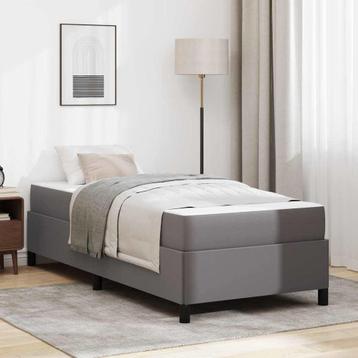 vidaXL Bedframe met matras met matras Grijs 90 x 200 cm beschikbaar voor biedingen