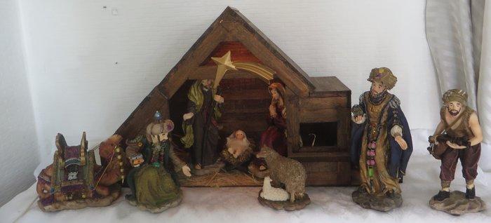 Kerstdecoratie (11) - Sfeervolle complete kerststal met, Antiek en Kunst, Antiek | Boeken en Bijbels