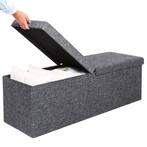 Opvouwbare Zitbank met opbergruimte en deksel - 80cm - Do..., Huis en Inrichting, Verzenden, Nieuw