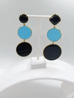 Zonder Minimumprijs - Oorbellen Zilver, Blauw marmer en, Sieraden, Tassen en Uiterlijk, Oorbellen, Nieuw