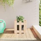 vidaXL Plantenbak met hekontwerp 30x30x30 cm massief, Verzenden, Minder dan 60 cm, Nieuw, Hout