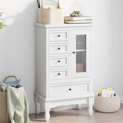 vidaXL Kast met 5 lades en 2 planken wit, Kinderen en Baby's, Kinderkamer | Commodes en Kasten, Nieuw, Verzenden
