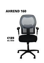 Bureaustoel - Ahrend 160 - Zwart - Refurbished, Ergonomisch, Ophalen of Verzenden, Bureaustoel, Zo goed als nieuw