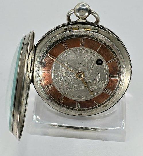 Johann Vörner Wien - Prunkspindeluhr - graviertes, Sieraden, Tassen en Uiterlijk, Horloges | Heren