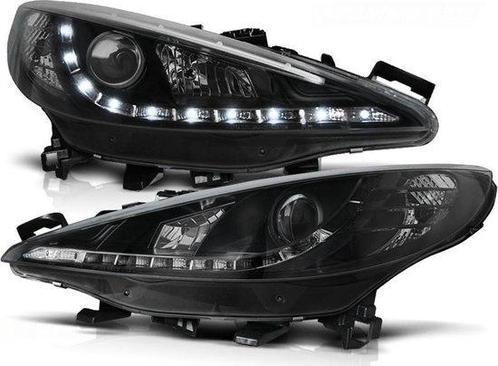 Koplampen met parkeerlicht PEUGEOT 207 05 06-06 12 ZWART, Auto-onderdelen, Verlichting, Nieuw, Ophalen of Verzenden