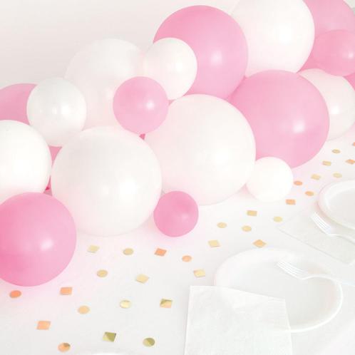 Ballonnenslinger Decoratieset Roze, Hobby en Vrije tijd, Feestartikelen, Nieuw, Verzenden