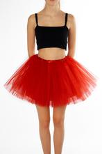 KIMU® Tutu Rood Tule Rokje M L 164 170 176 Rode Petticoat Ro, Maat 38/40 (M), Carnaval, Nieuw, Ophalen of Verzenden